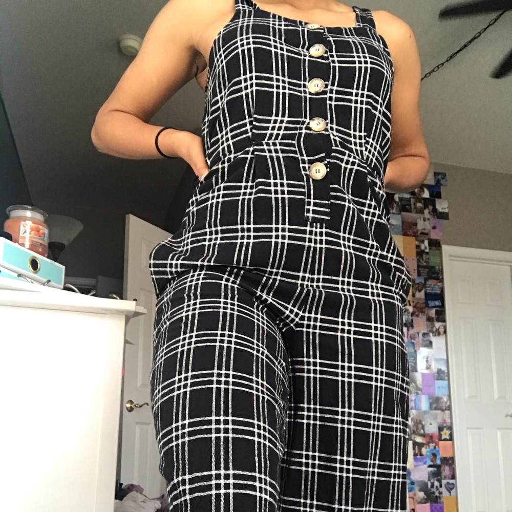 American Eagle plaid jumpsuit size xs